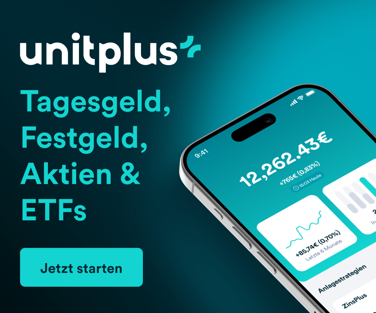 UnitPlus ETF-Portfolio per App – Anzeige
